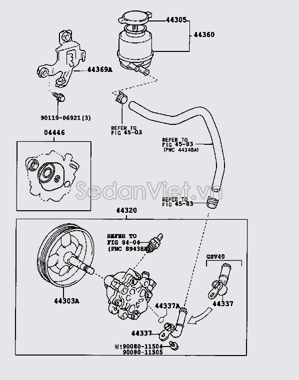 Nắp bình dầu trợ lực lái 4430528060