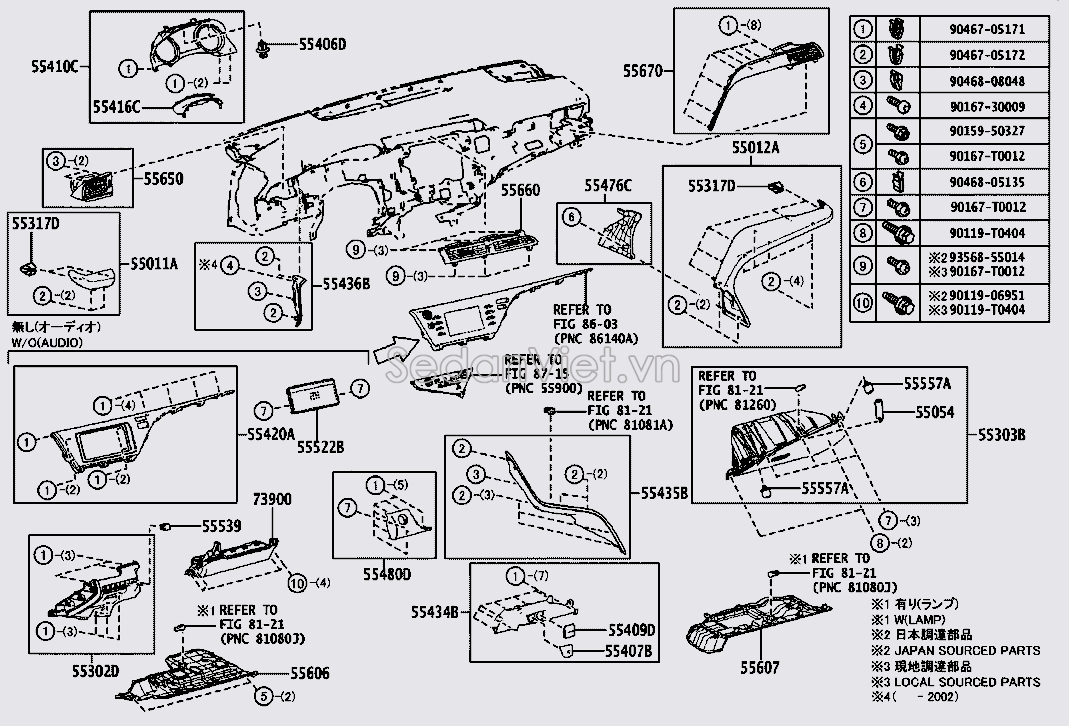 Cốp đựng đồ trong xe 5530306450C0