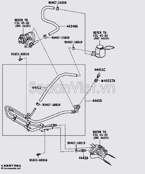 Ống ti ô trợ lực lái 4441026A00