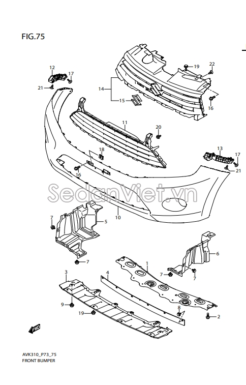 Lưới cản trước 7172184M005PK