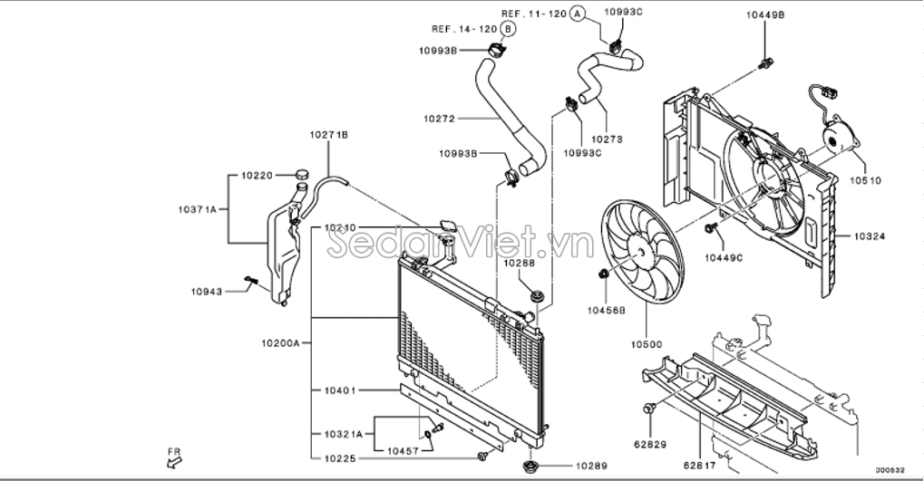 Ống dẫn nước vào bình nước phụ MS600623