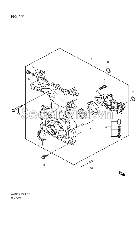 Bánh răng bơm dầu động cơ 1613068K10000