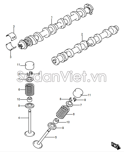 Trục cam nạp 1271057R00