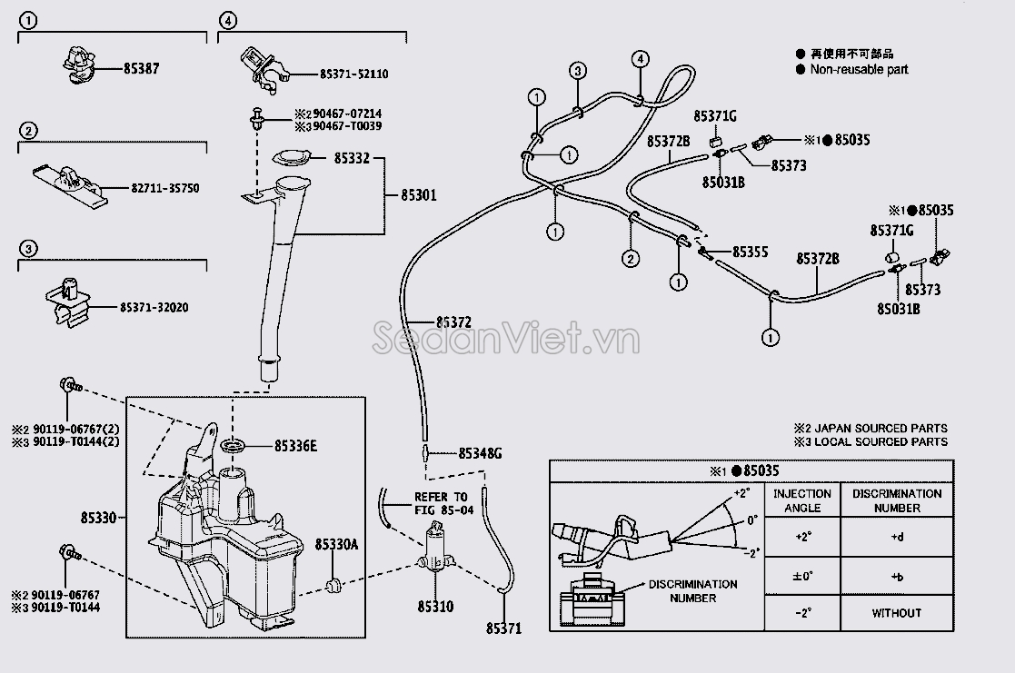 Bình nước rửa kính 853150A040