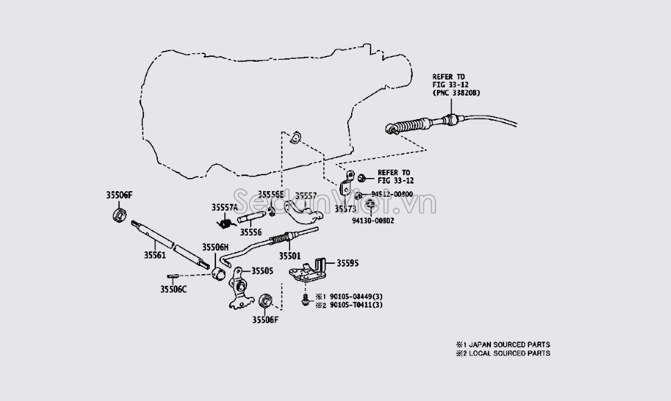 Thanh khóa số hỗ trợ đỗ xe 3550171020