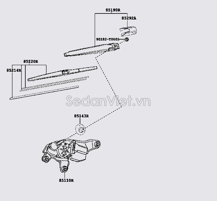 Lưỡi gạt mưa sau 852420K060