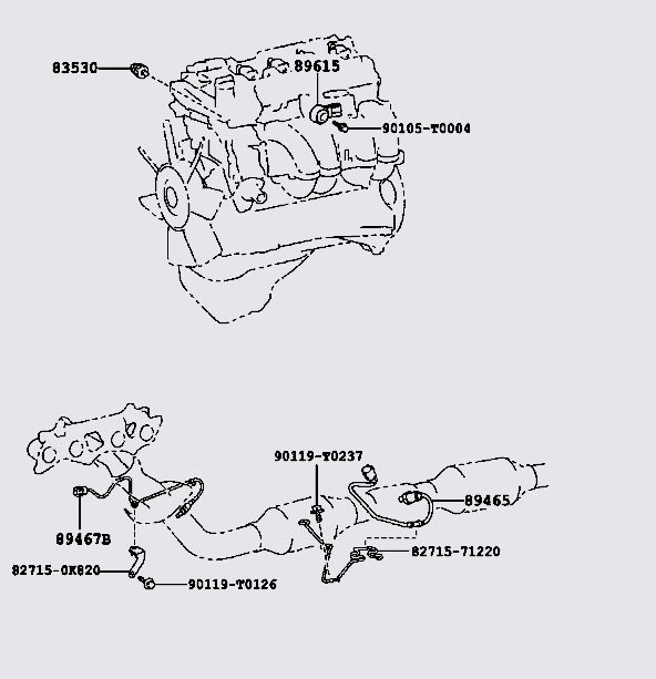 Cảm biến khí xả 894650K190