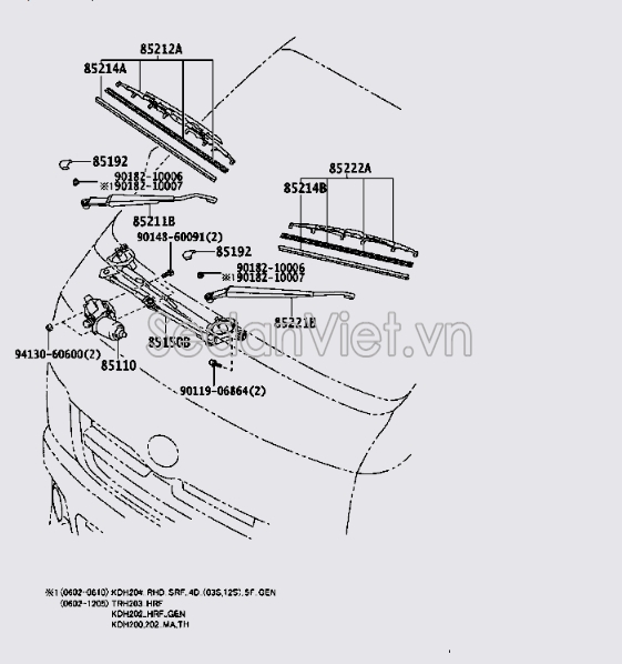 Mô tơ gạt mưa 8511026210