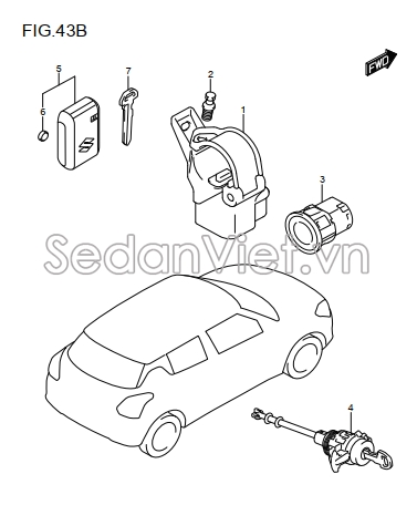 Điều khiển khoá từ xa 3717257R00000