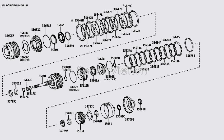 Piston đầu vào hộp số tự động 356120K010