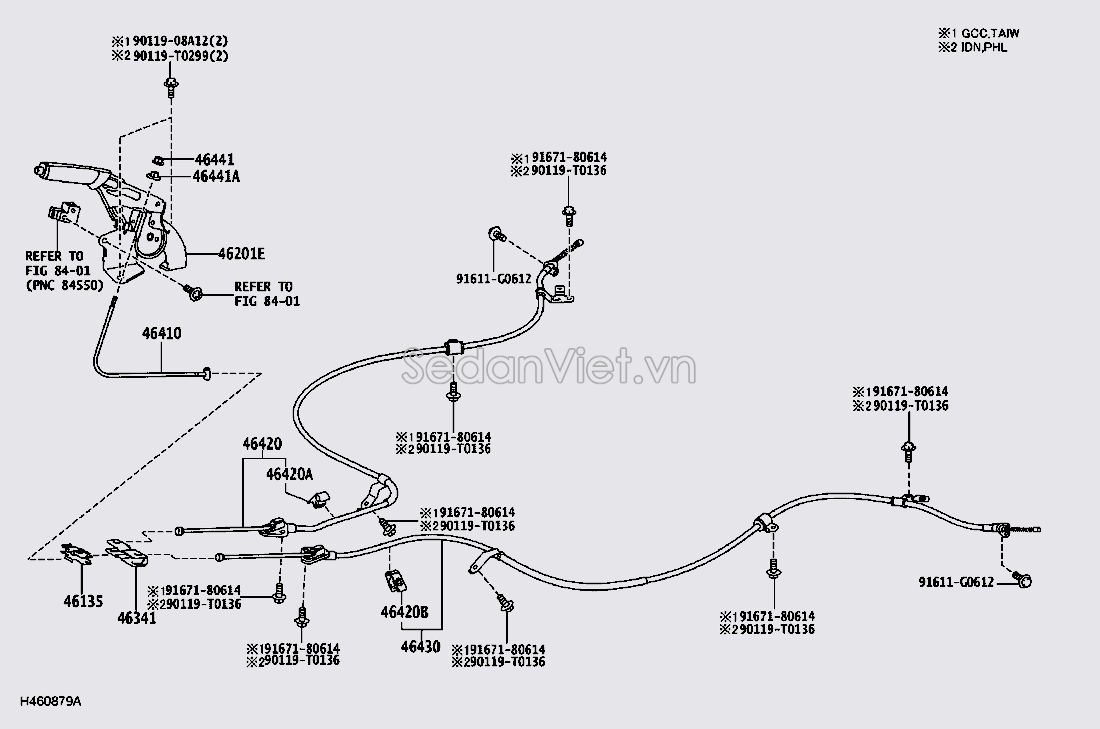 Dây giật phanh tay 4641012320