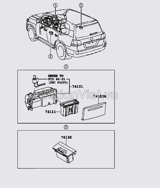 Khay đựng đồ trong xe 7413060150A0