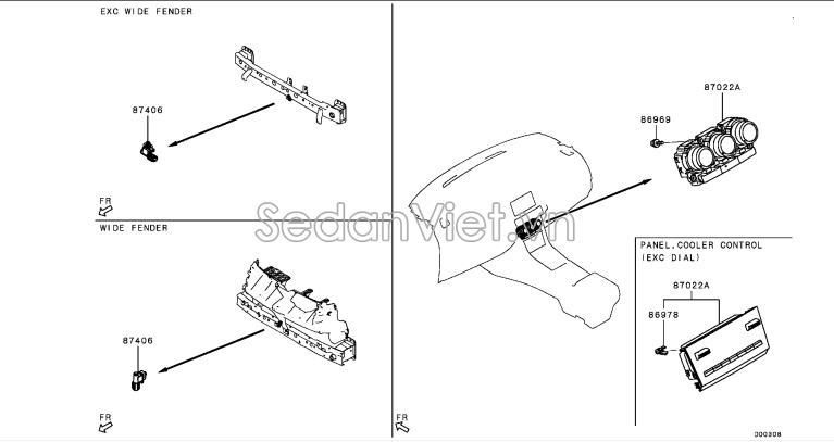 Cụm công tắc điều khiển điều hòa 7820B374