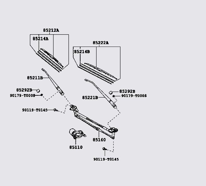 Cần gạt mưa 852110K020