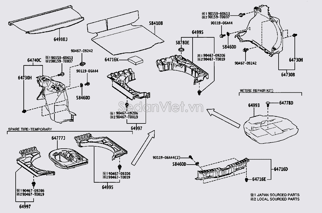 Hộp đựng đồ cốp sau 649970A010C0