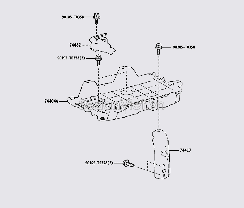 Thanh sắt chặn bình ắc quy 7440406250