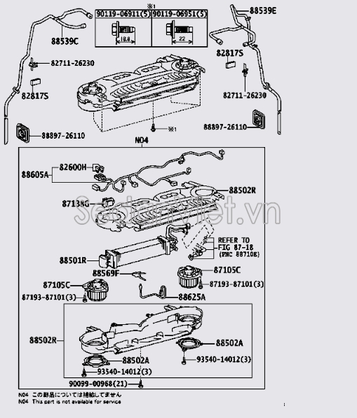 Quạt gió điều hòa trong xe 8710326091