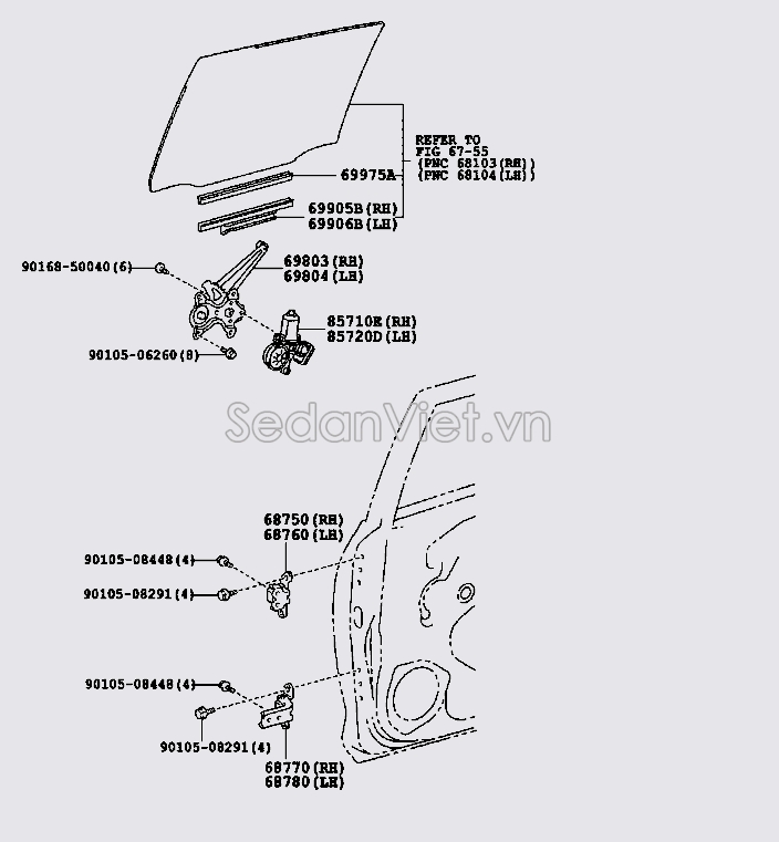 Motor nâng hạ kính cánh cửa sau 8572035140