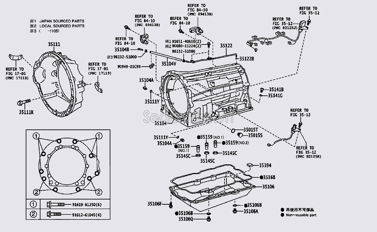 Đáy các te hộp số tự động 3510660220