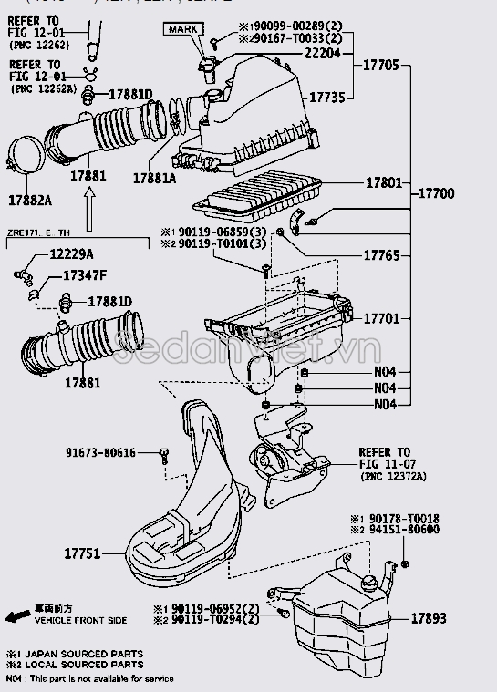 Cảm biến lưu lượng gió 2220428010