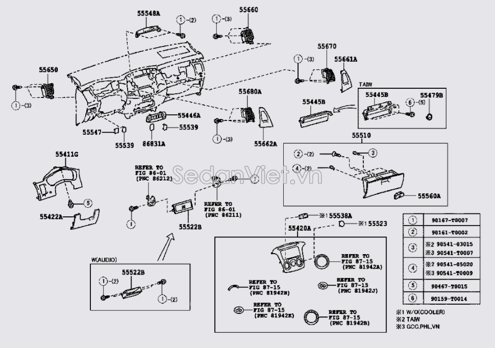 Nhựa ốp công tắc điều khiển điều hòa 554200K080B0