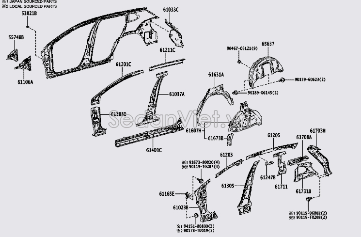 Ụ đỡ giảm xóc 616070A030