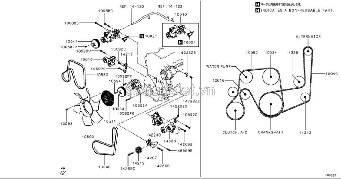 Cánh quạt gió động cơ 21060A010P