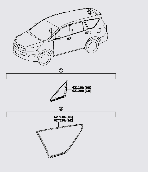 Kính chắn gió sau 627200K330