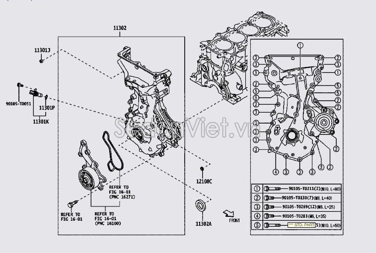 Nắp đậy xích cam 11310BZ200