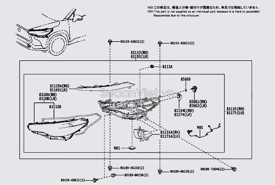 Đèn pha 811500A050