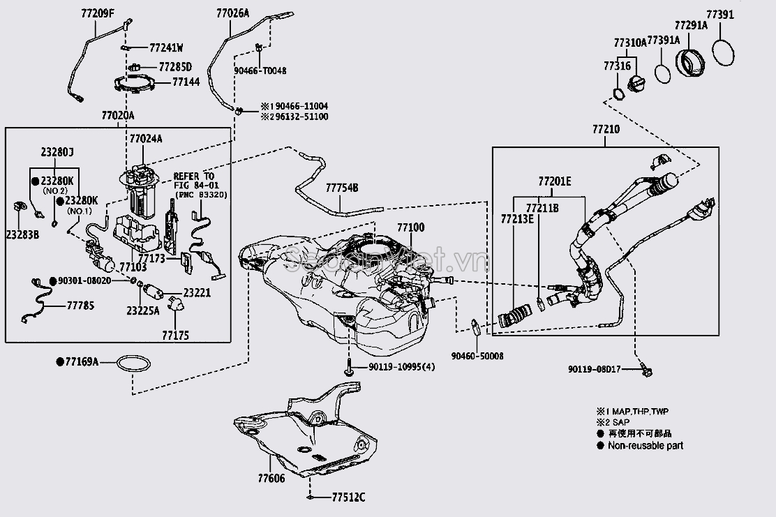 Cụm bơm xăng 770200A030