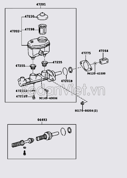 Cốc lọc dầu bình dầu phanh 4729924010