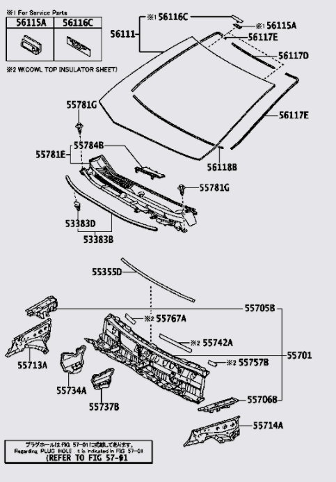 Ốp chân kính chắn gió 557080D280