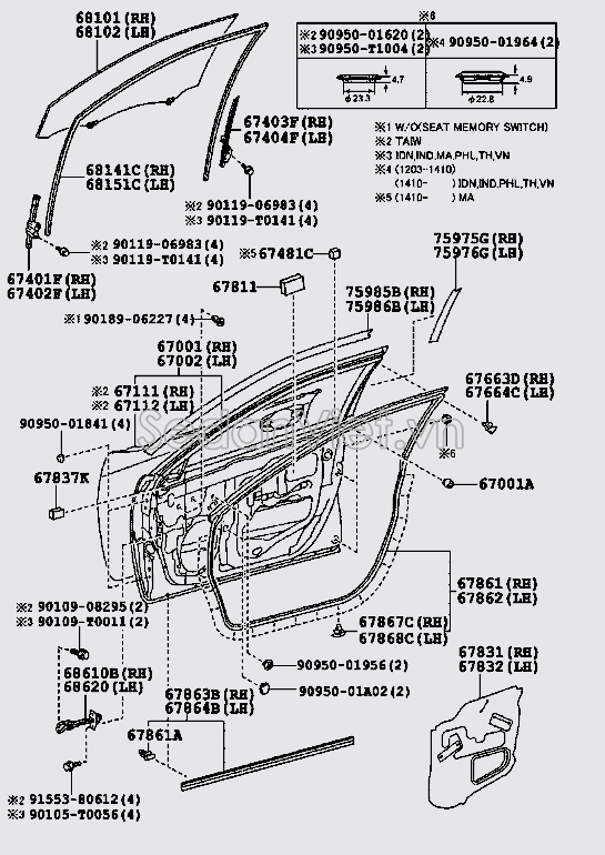 Cánh cửa trước 6700106210