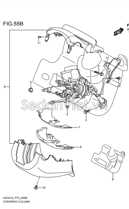 Nhựa ốp cổ vô lăng 4840052R305PK