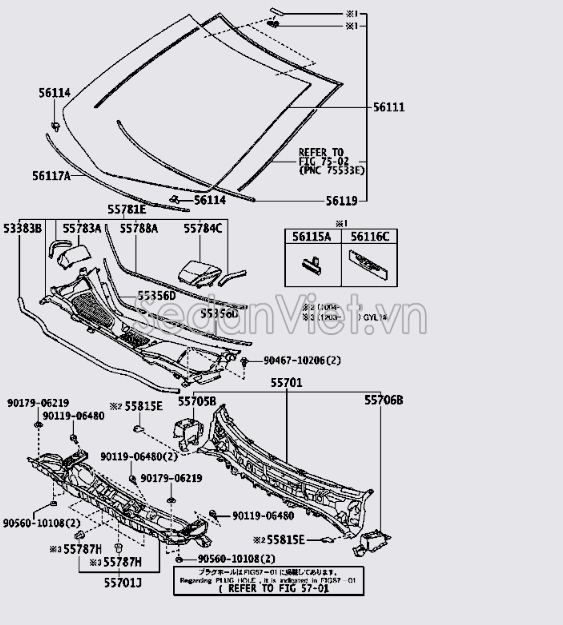 Kính chắn gió trước 5610148360