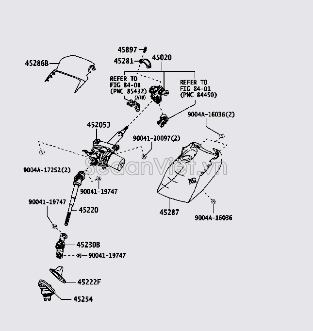 Khớp các đăng lái 45220BZ240