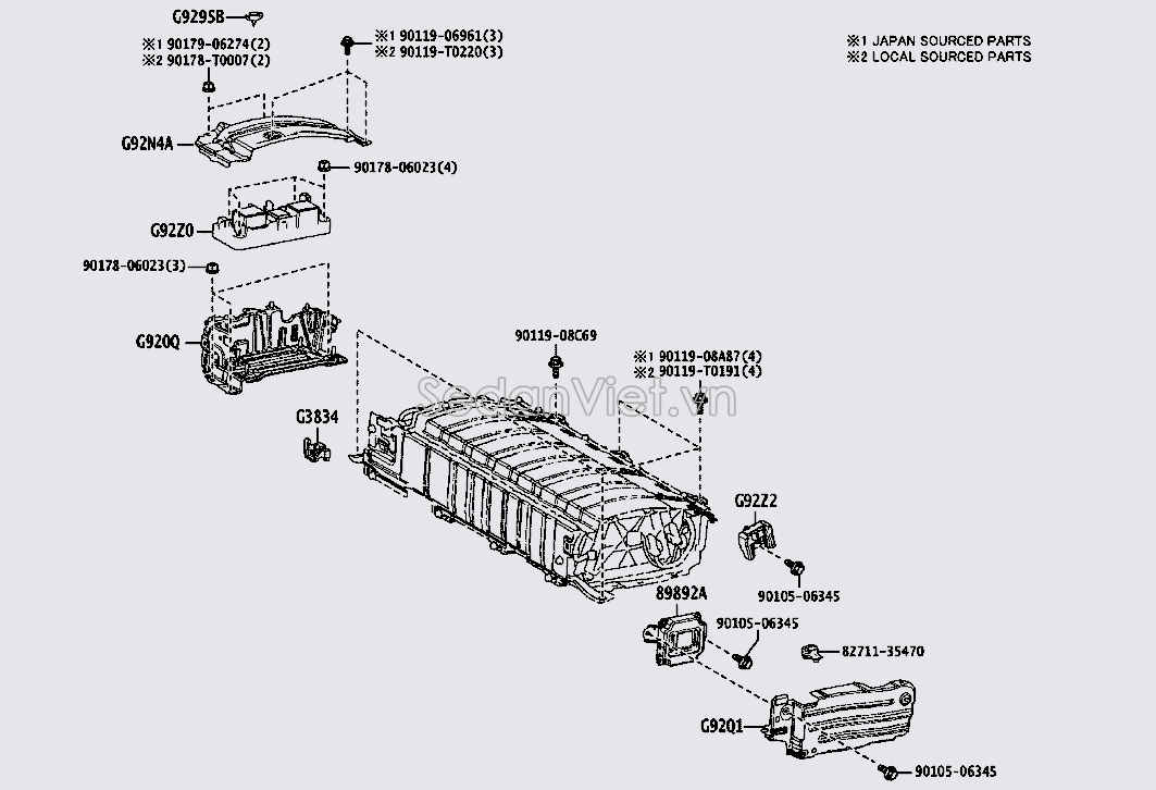 Đầu kết nối pin HYBRID G92Z247070