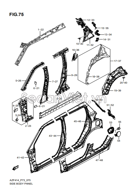 Xương ụ giảm xóc 6341058M00000