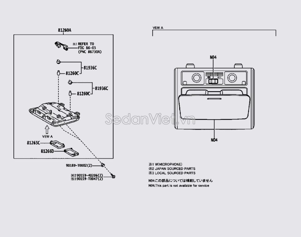 Đèn trần xe 812600K070B0