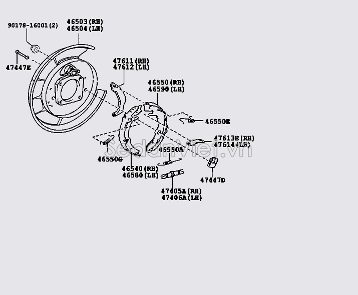 Cần tăng phanh tay 4660142040