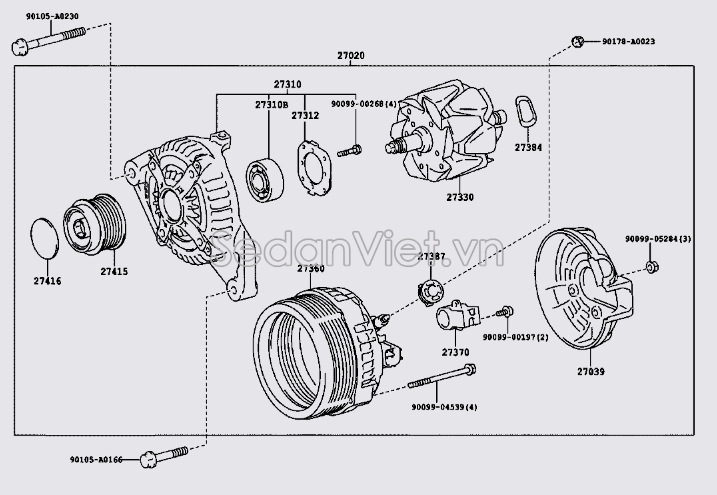 Rotor máy phát điện 273300A110