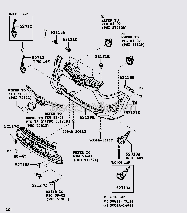 Ốp đèn gầm 52712BZ210