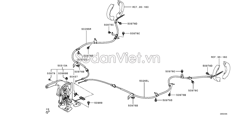 Cần giật phanh tay 4815A162