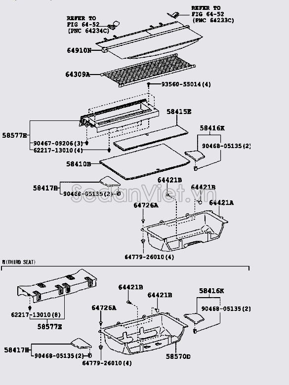 Giá để đồ cốp hậu 5857142100E0