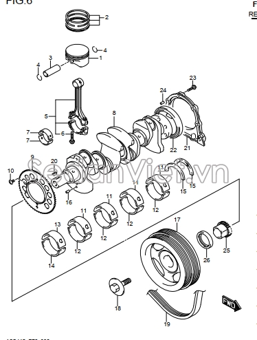 Bạc trục cơ 1234185K100Z0