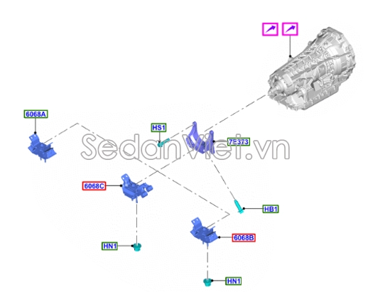 Giá bắt chân số MB3Z6068P