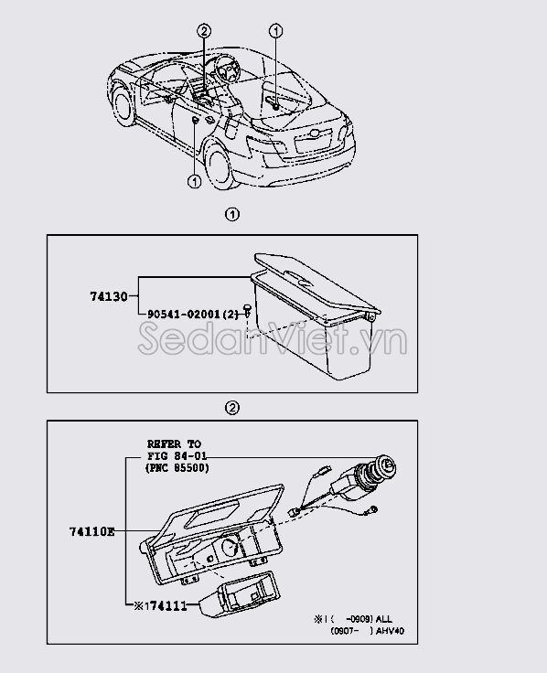 Hộp đựng rác cửa sau 7413006090E0