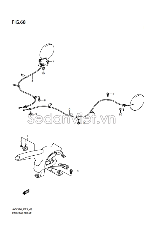 Cần phanh tay 5410084M005PK