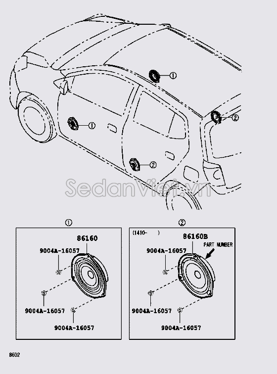 Loa cánh cửa 86160BZ180